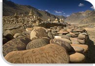 Carved Buddhist Mani Stones